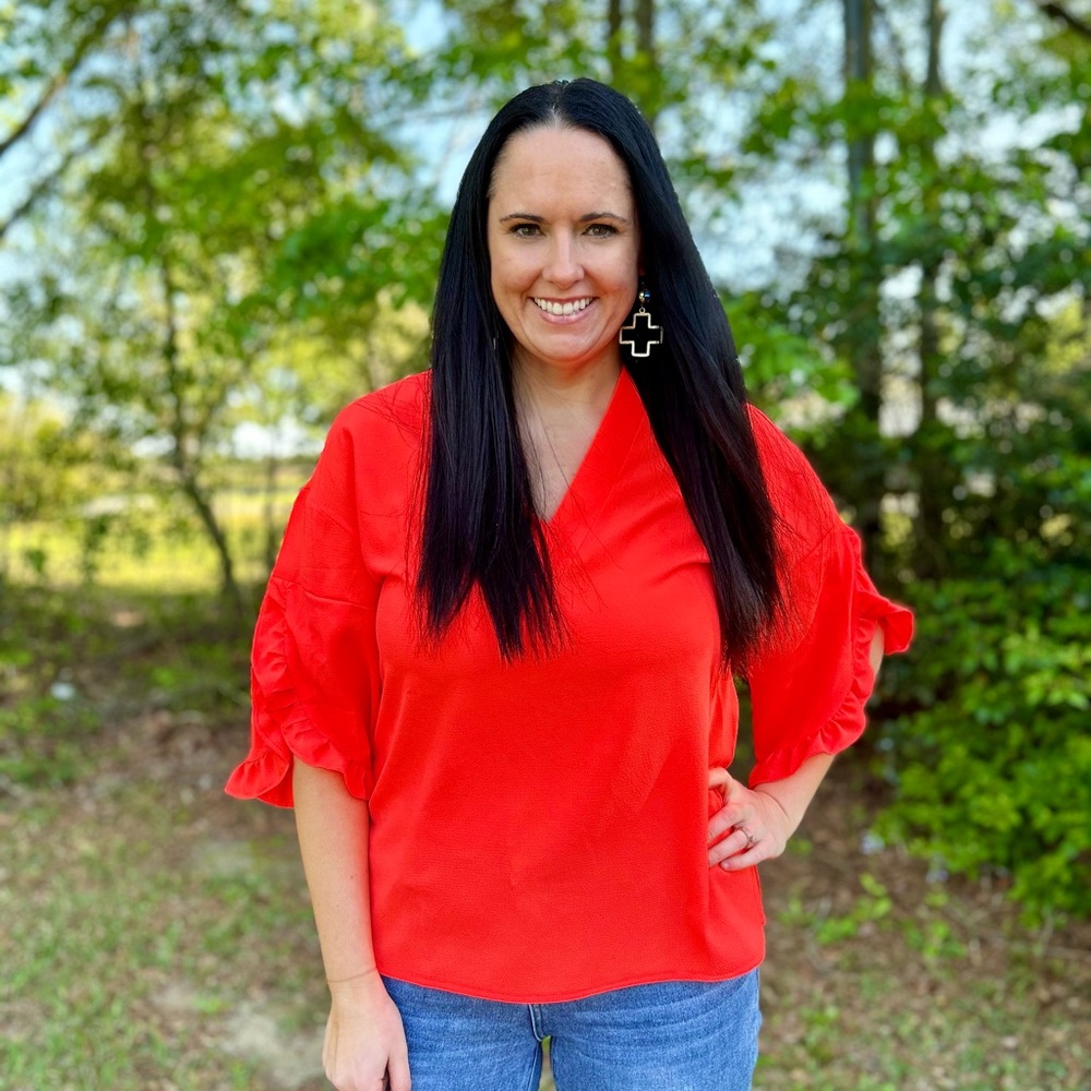 Elegant V-Neck Blouse